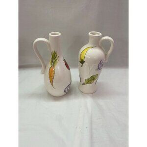 Tabletops Unlimited Olive Oil & Vinegar Cruet "Italian Garden No Stoppers